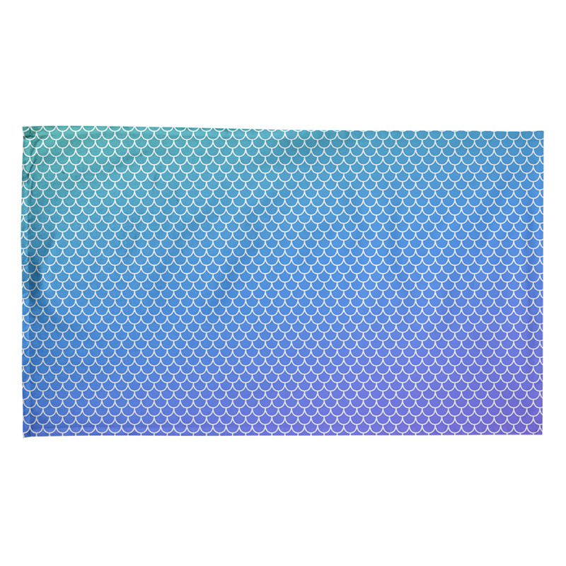 Serviette de thé sirène balances, Sergé de coton, Bleu
