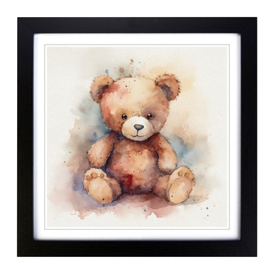 Teddy Bear Watercolour No.1 - Framed Print