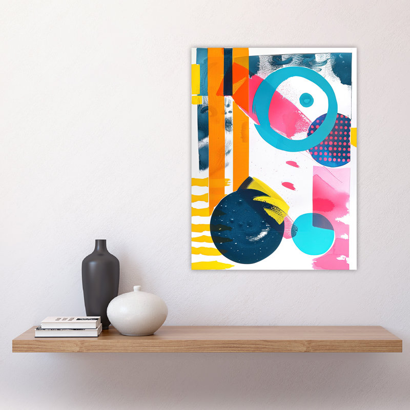 Bright Patterns Circles Abstract Boho Wall Art Print