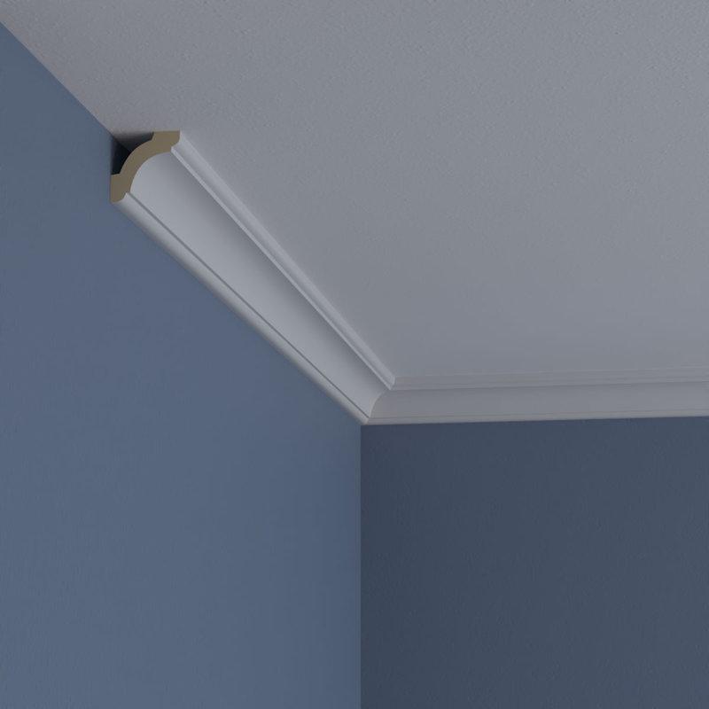 1 1/2"H x 1 1/2"P x 2 1/8"F x 94 1/2"L Edinburgh Crown Moulding