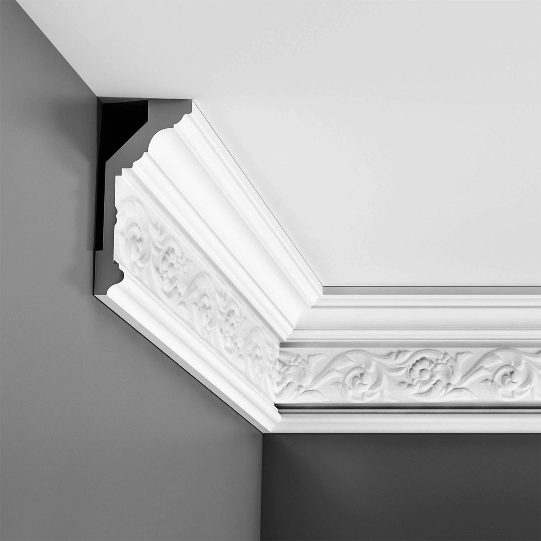 5-1/2 in x 2-9/16 in x 78-3/4 in Primed White High Density Polyurethane Crown Moulding Orac Decor