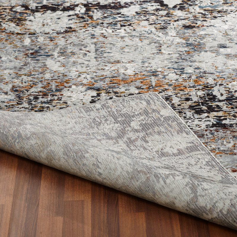 Area Rug in Gray, Rectangle 3'11" x 5'11"