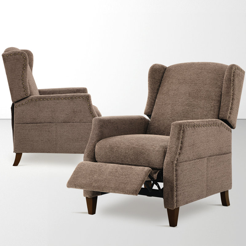 Audrie Recliner, Light Brown Chenille
