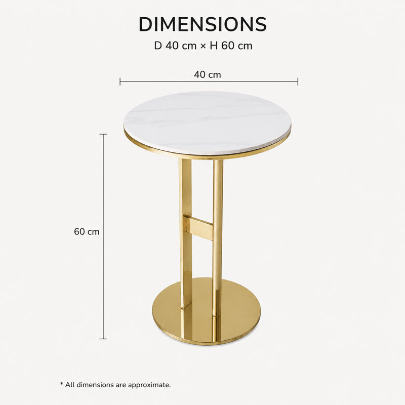 Straight Legs Round Side Table