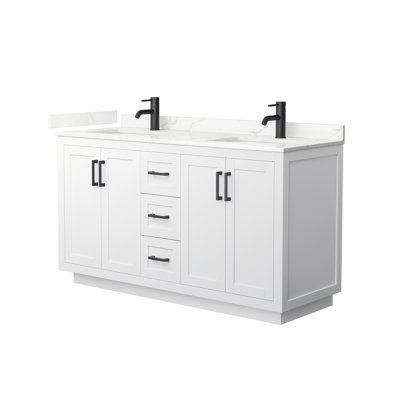 Miranda 60" Freestanding Double Bathroom Vanity with Quartz Top