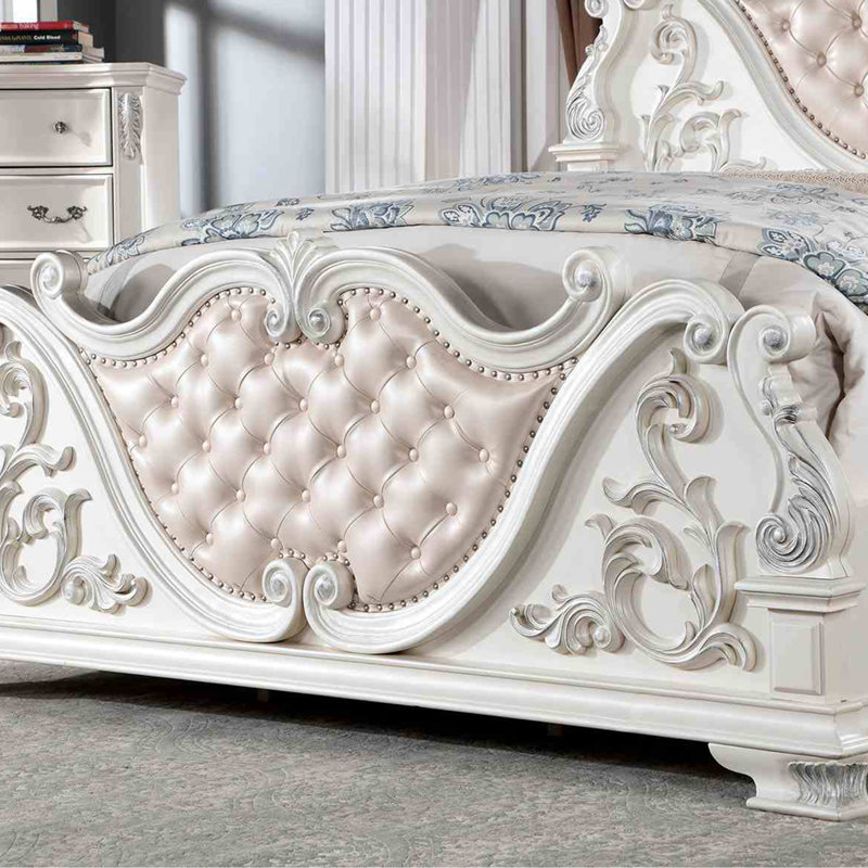 Lit de style contemporain, Grand lit, Blanc