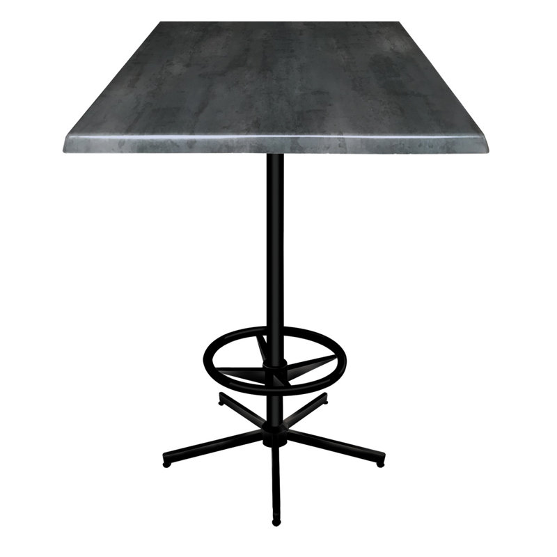 42" Tall, Indoor/Outdoor Table, 42"H X 36" L X 36" W, Black Steel