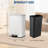 5.3 Gal (20L) Slim Rectangular Stainless Steel Step Trash Can with Soft-Close Lid, Fingerprint-Proof, Removable Inner Bucket & Anti-Slip Base – White-136836272-136836275