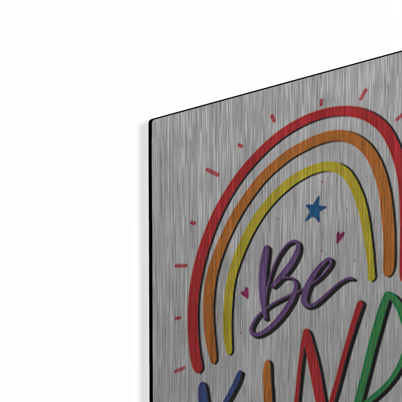 «Be Kind Rainbow» par Rachel Nieman, art mural en métal, H 16 po x l 12 po