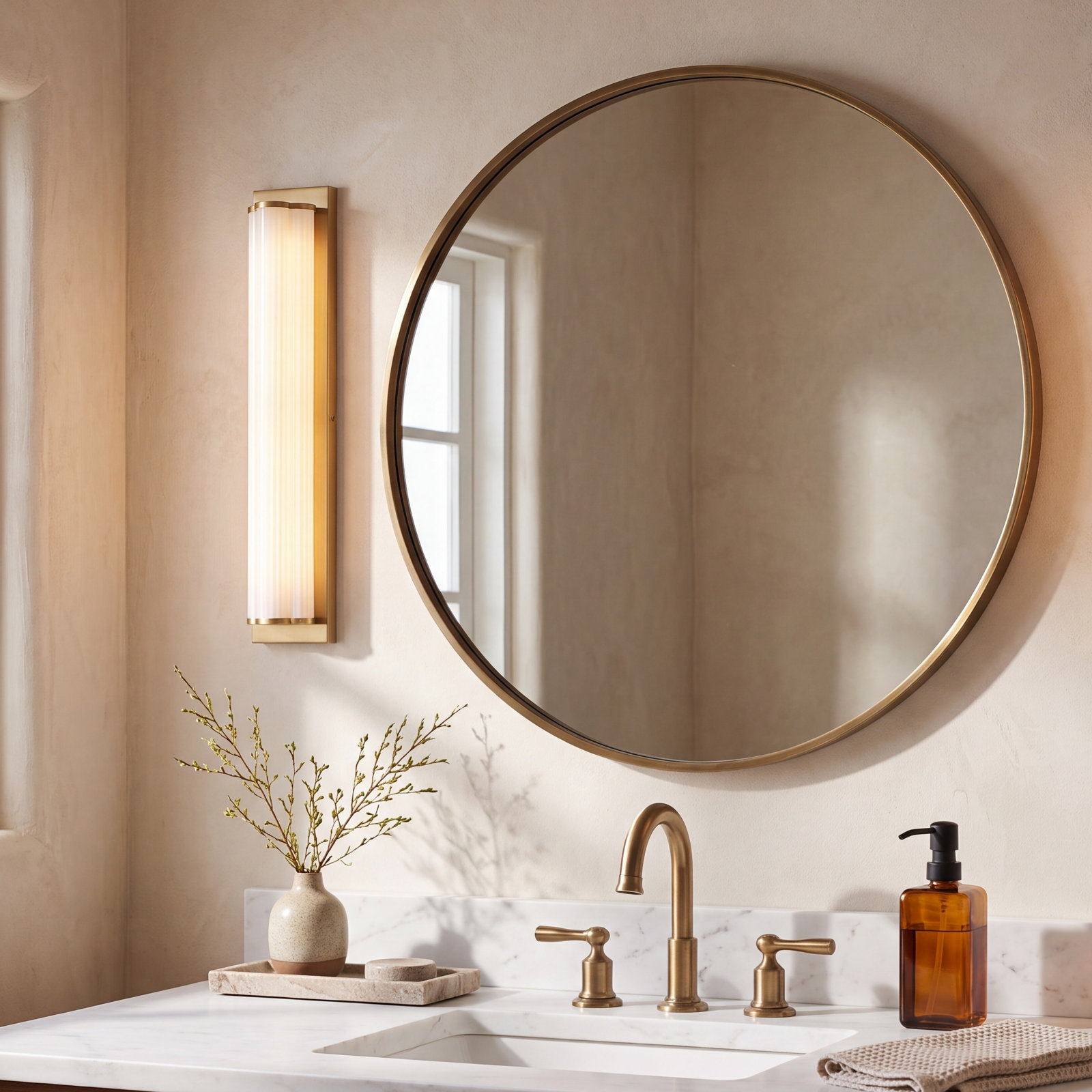 Freya Single Ribbed Dimmable LED Vanity Light