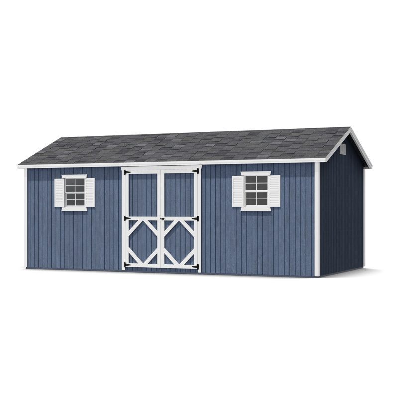 Classic Workshop Outdoor Wood Storage Shed, 10' x 20', No