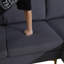 Canapé de salon en flanelle Fluffy avec structure en bois massif et pieds en métal-567806246