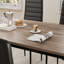 Ensemble de table de salle à manger 4 personnes en bois massif avec chaises en cuir et conception peu encombrante-1370844451
