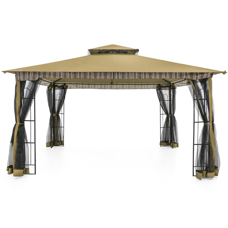 13 Ft. W x 11 Ft. D Steel Patio, Beige