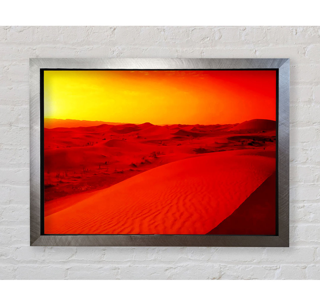 Atemberaubende Sun Blaze Ocean - Single Picture Frame Kunstdrucke