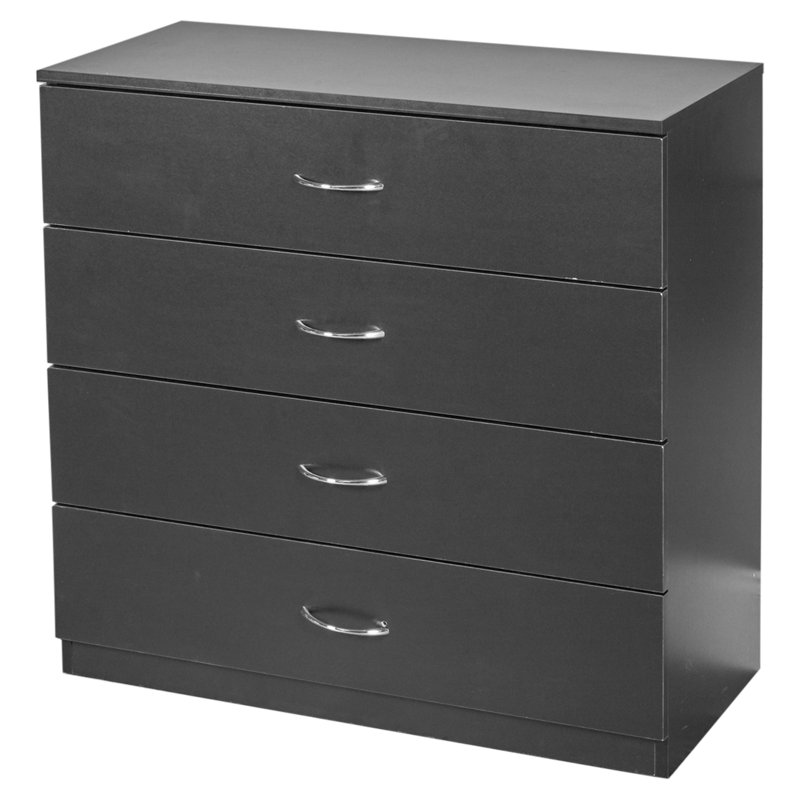 Keeton 75cm W 4 - Drawer Chest of Drawers, Black