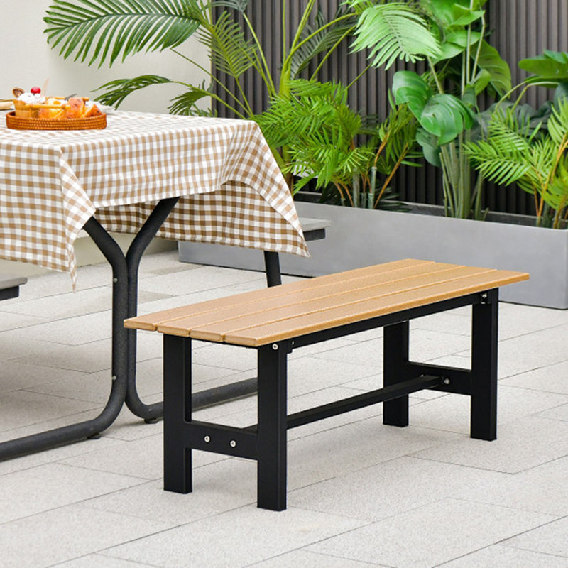 Banc d'extérieur en métal Latoysha, Brun