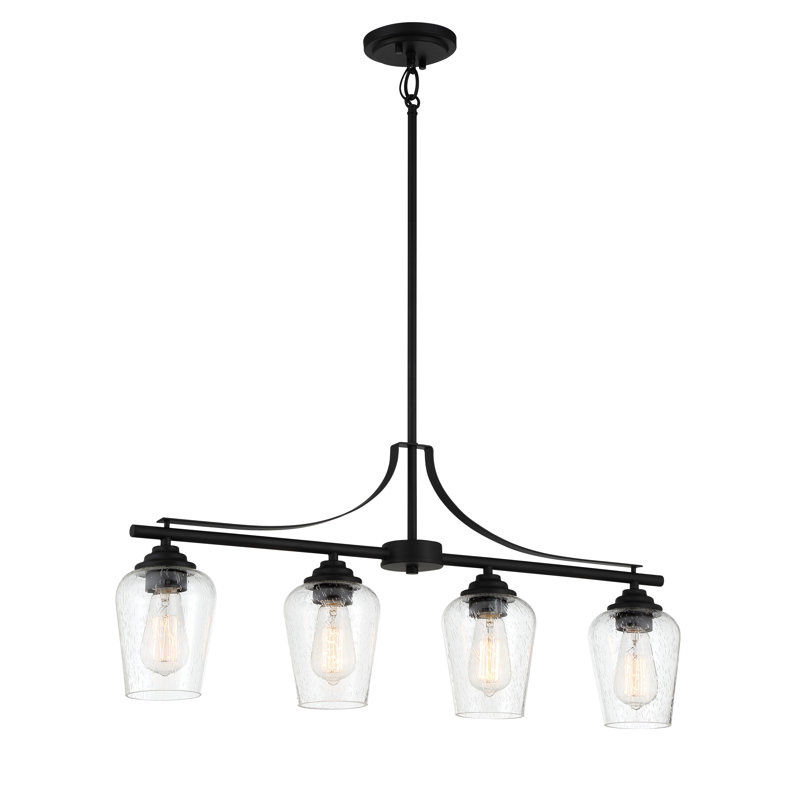 Arbra 4 - Light Kitchen Island Pendant, Coal, Clear