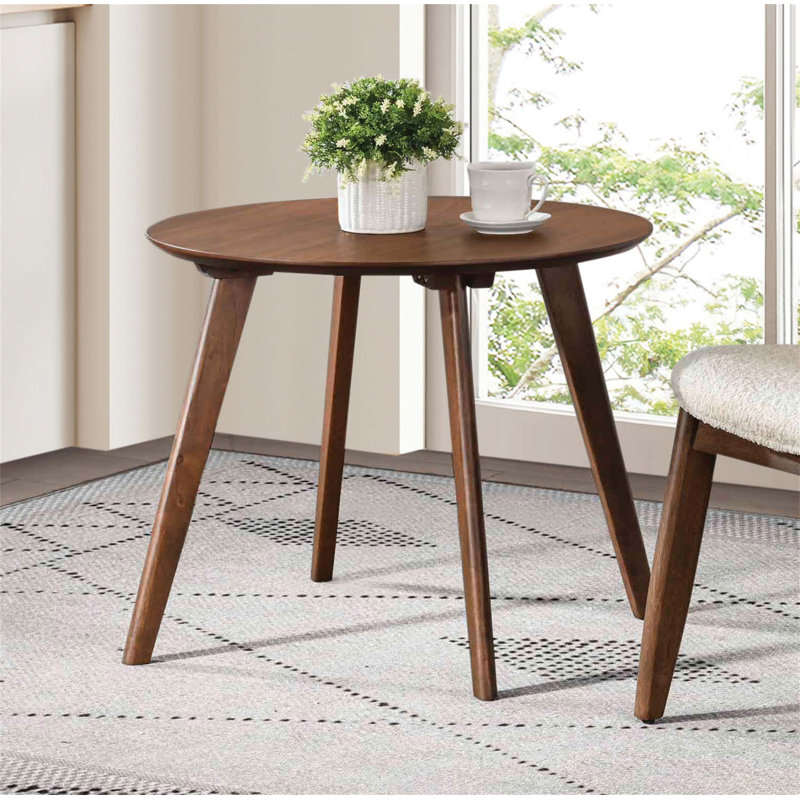 Table d'appoint contemporaine de style Mid-Century avec pieds fuselés, finition noyer chaleureux et fabrication durable