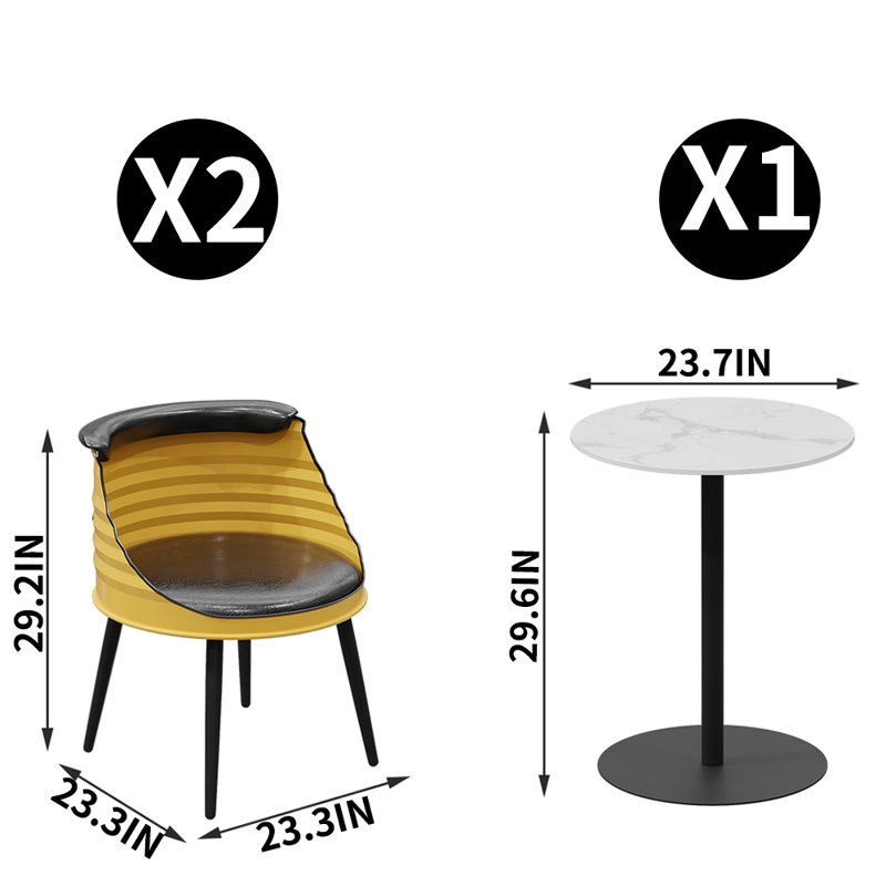 Rud Pedestal Base Dining Set, 3