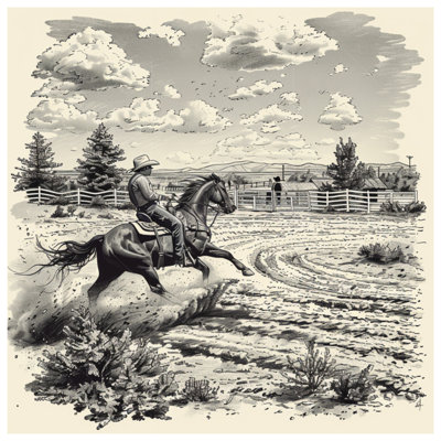 Tapisserie murale Cowboy - décoration murale Western