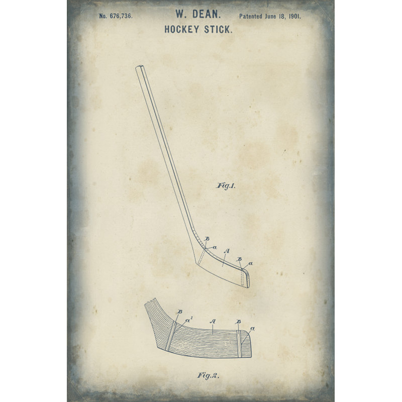 Patented Sport III by Studio W - Art Print, 30 cm H x 20 cm W, Black Floater Framed