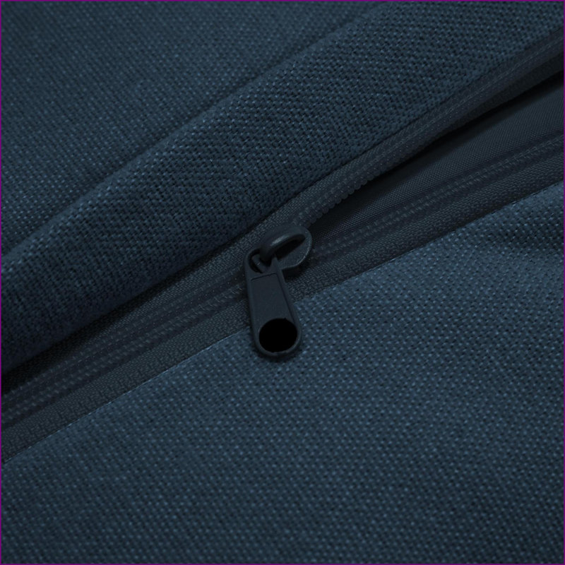 Repose-pieds, chenille moderne bleu marine pour le salon | Structure en bois | Convient aux familles, Chenille bleu