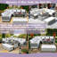 Ensemble modulaire de patio en rotin 5 pièces avec tables d'appoint extensibles 5 pièces
