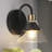 Johannah 1-Light Modern Cone Wall Sconce Black and Gold Finish for Bedroom-1282701390