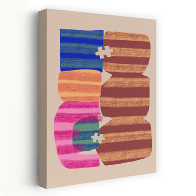 Vibrant Puzzle Blocks Abstract Modern Wall Art Print