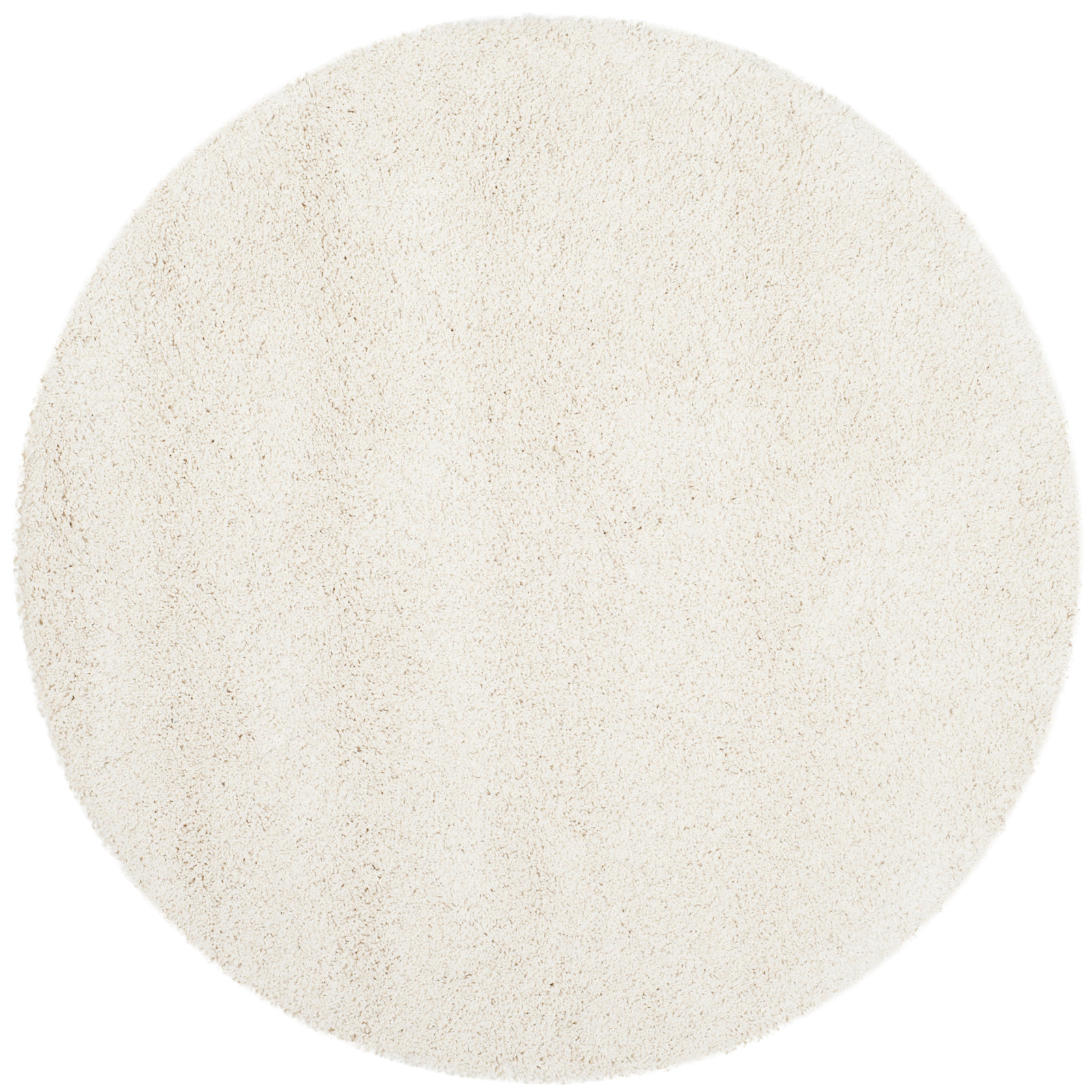 Ivory Shag Rug, Round 11'
