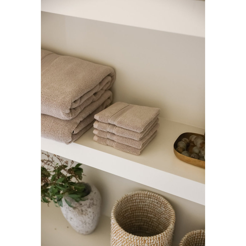 Luxe, Sand, Washcloths - 4 Pack