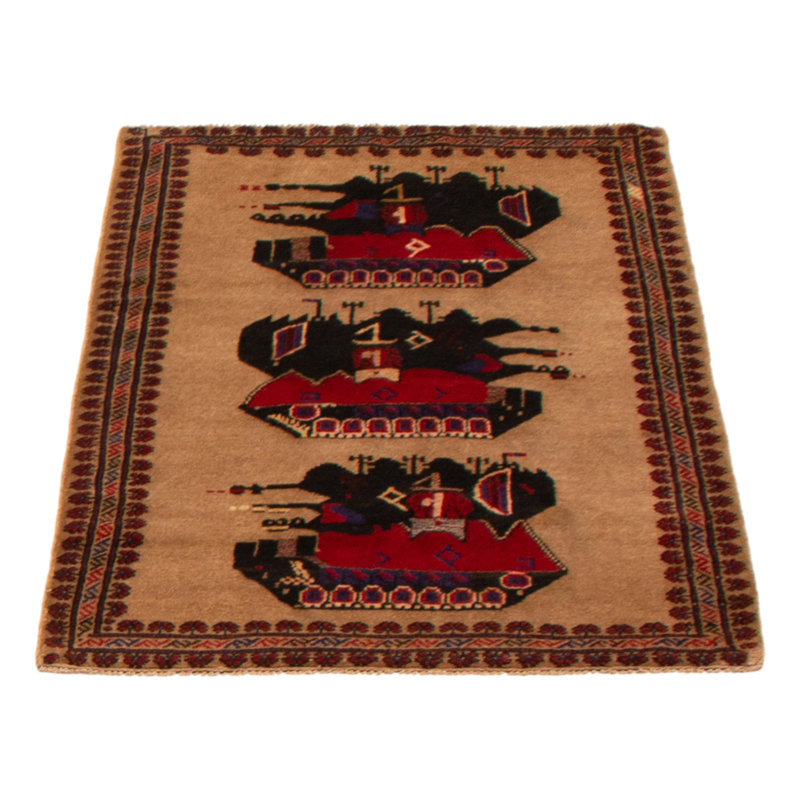 Tapis brun clair Largeros War 2 pi 11 po x 4 pi 7 po