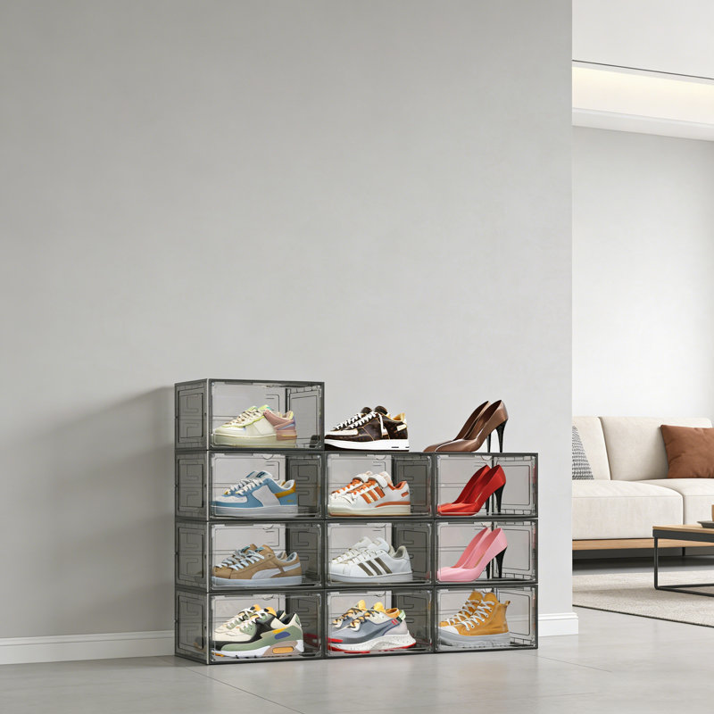 Extra-Large Heavy-Duty Stackable Shoe Organizer Box