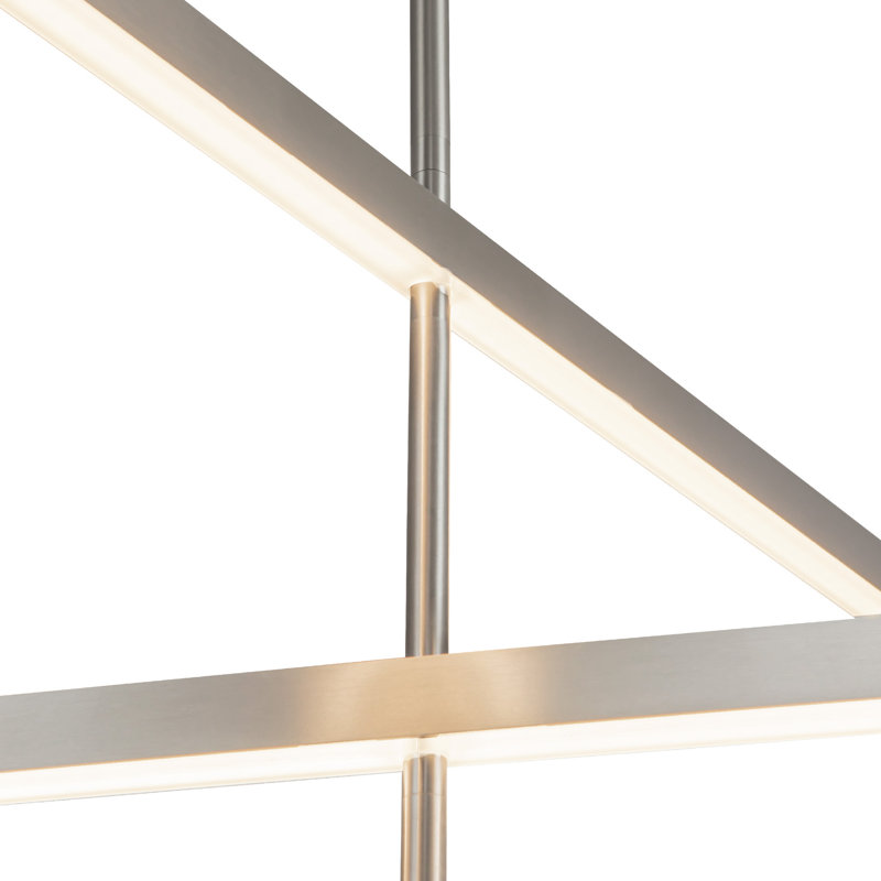 Vega 3 - Light LED Pendant, 16.5" H x 56" W x 56" D, Brushed Nickel