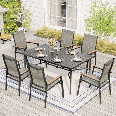 Argyri Rectangular 6 - Person 64" Long Dining Set