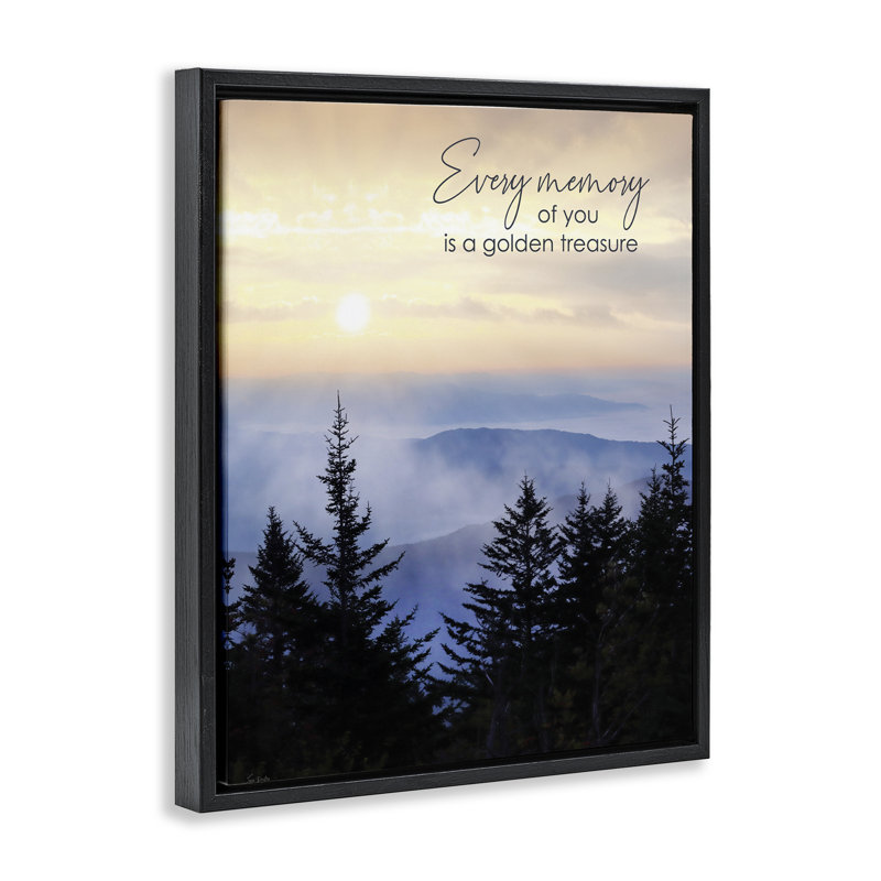 Cadre flottant «Every Memory of You», conception par Lori Deiter, Cadre flottant noir de jais, H 21 po x l 17 po