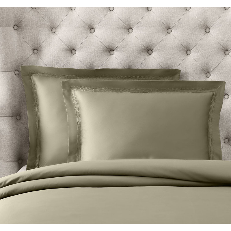 Yalda Egyptian Certified Cotton Modern 3 Piece Duvet Cover Set, Midnight, King Duvet Cover + 2 King Sham