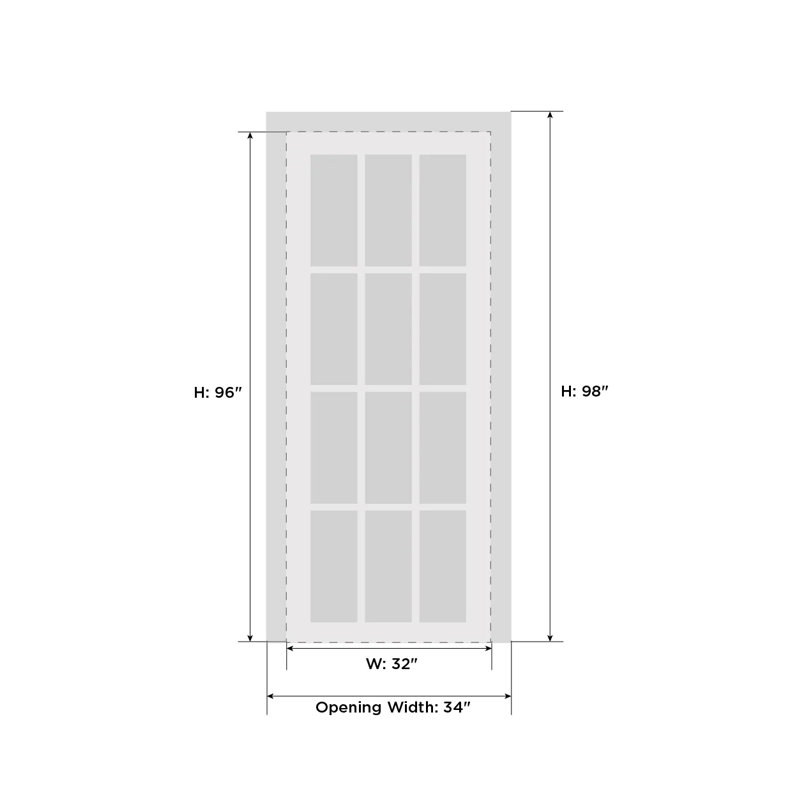 Porte standard Veregio, 32 po x 96 po, Olive