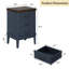 Table de chevet 3 tiroirs (ensemble de 2) Assemblage rapide en 5 minutes-211604242