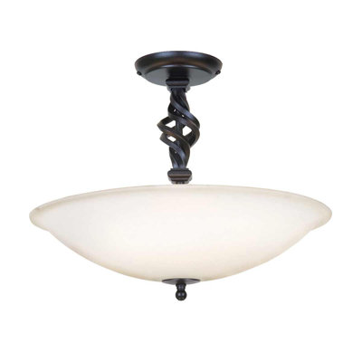 Sackler Glass Semi Flush Mount