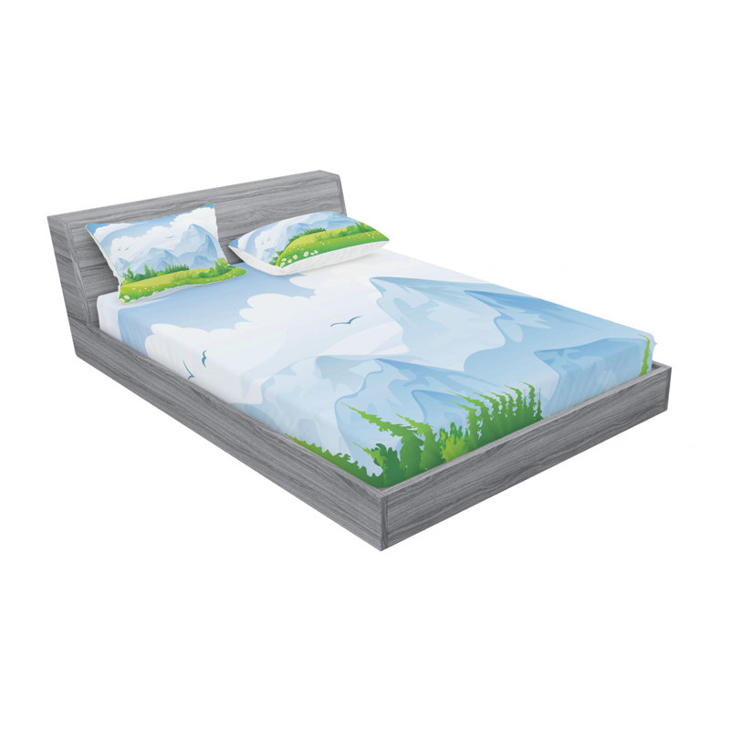 Microfiber Sheet Set, Queen Sheet Set with Fitted Sheet