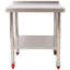 Table de préparation en acier inoxydable - 30 po x 24 po x 35,5 po, capacité de charge de 440 lb (dessus 330 lb / tablette inférieure 110 lb)-221523024