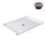 Receveur de douche en alcôve Streamline GB-645-584, 158,4 cm x 112,6 cm, conforme aux normes ADA, en acrylique blanc brillant, avec bonde centrale (bonde incluse).