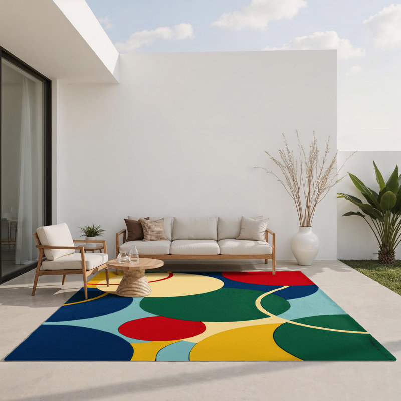 Tapis intérieur et extérieur Peppy Flair, Rectangle 5 pi x 7 pi