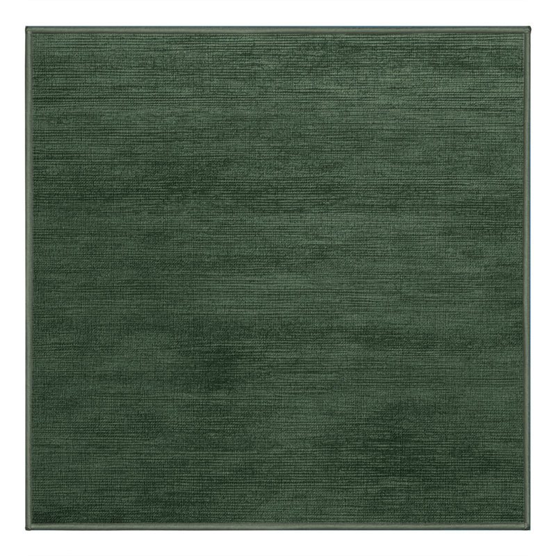 Tapis vert uni lavable à la machine, Carré 4 pi