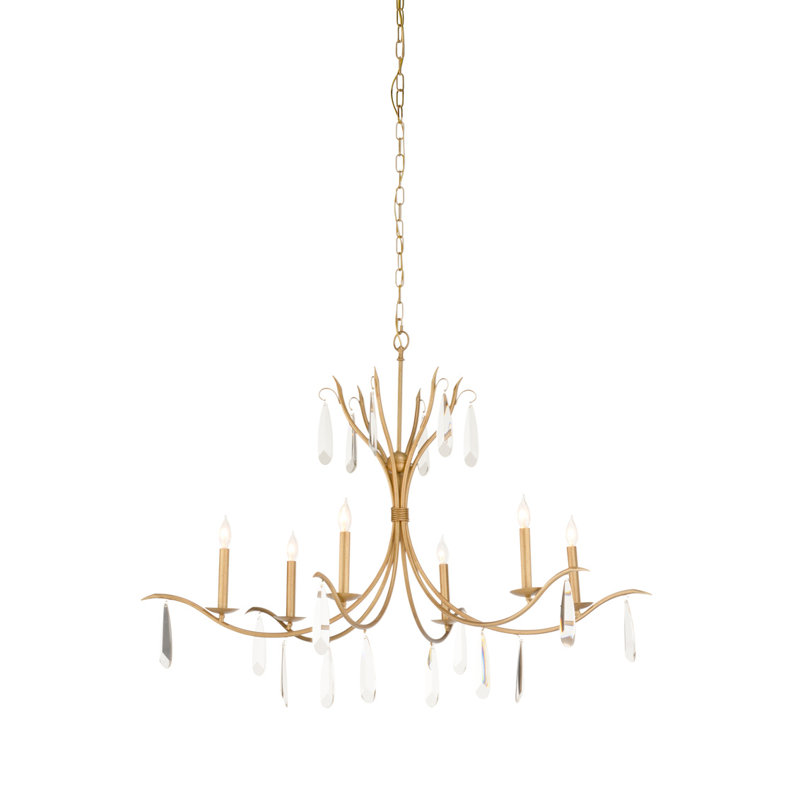 Lustre classique / traditionnel à 6 lumières de style bougie Giulia