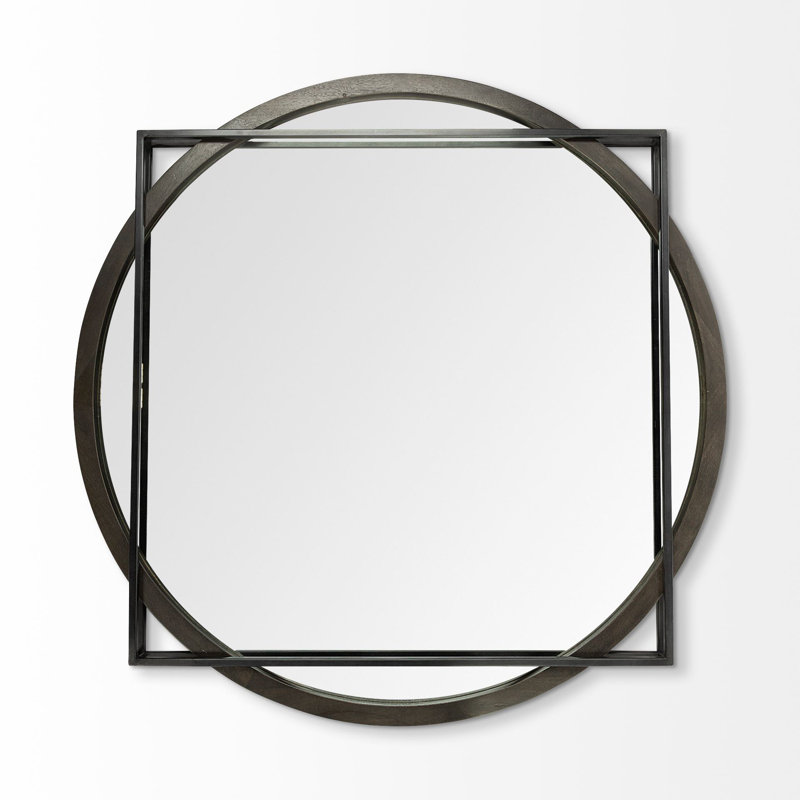 Farringdon Circle Solid Wood Mirror