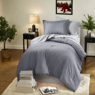 Cozy 5 Piece Bedding Sets, Polyester Twin Xl Striped For Dorm Home