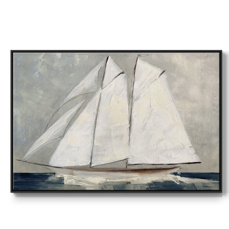 " Setting Sail ", 27" H x 41" W x 2" D, Black